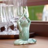 OwMell Ceramic Zen Frog Decor, Ceramic Yoga Pose Meditation Frog