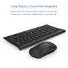 Arteck 2.4G Wireless Keyboard and Mouse Combo Ultra Compact Slim