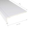 White, 150mm UPVC Ogee Fascia Capping 9mm 5m Length Cellular