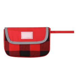 HDE Reversible Dog Raincoat Hooded Slicker Poncho Rain Coat Jacket for Small Medium Large Dogs Buffalo Plaid/Red - 3XL