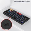 BlueSamurai 75% Wired Mechanical Gaming Keyboard - Hot Swappable, Red