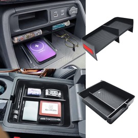 RUNROAD Center Console Organizer Tray Compatible with 2023 2024 2025 Honda Pilot / 2026 Passport Accessories, Armrest Storage Tray for Pilot Passport Middle Console Divider Glove Organizer (2PCS)