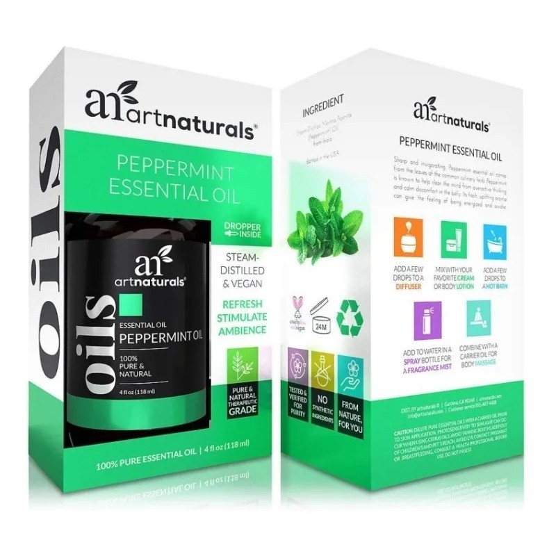 Aceite Esencial Menta Piperita 118ml 100% Nat Certificado +2