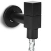 G1/2 Thread Black Copper Faucet Wall Mounted Single Cold Water