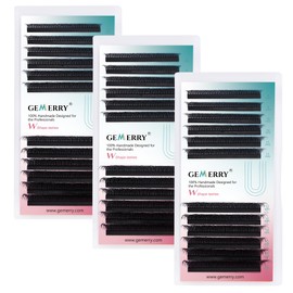GEMERRY Volume Eyelashes, 4D Pre-Fanned Eyelash Extensions, Easy Fan Lash, Volume Technology Clusters, 0.07 mm, Dcurl Mix8-14 mm, Individual Eyelashes, Self-Fanning Lash Extensions from