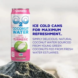 C2o Agua De Coco Con Jengibre, Lima Y Cúrcuma - 12 Latas 500