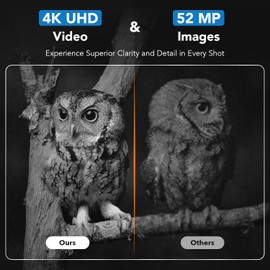 GTHUNDER 4K UHD Night Vision Goggles, Rechargeable 4" HD Screen Night Vision Binoculars for Outdoor & Security, Digital Infrared, 52MP Camera, WiFi