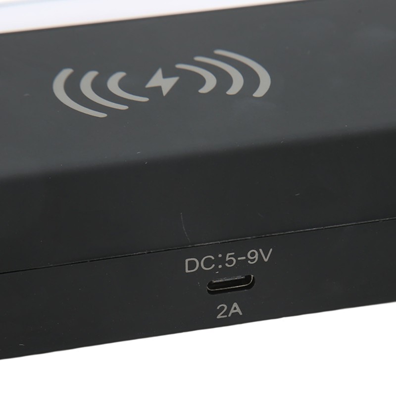 Wireless Charging Alarm Clock Two Levels Adjustment Night Light Multifunction