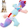 belieonu Crinkle Dog Squeaky Plush Toys Stuffing Cute Puppy Stuffless