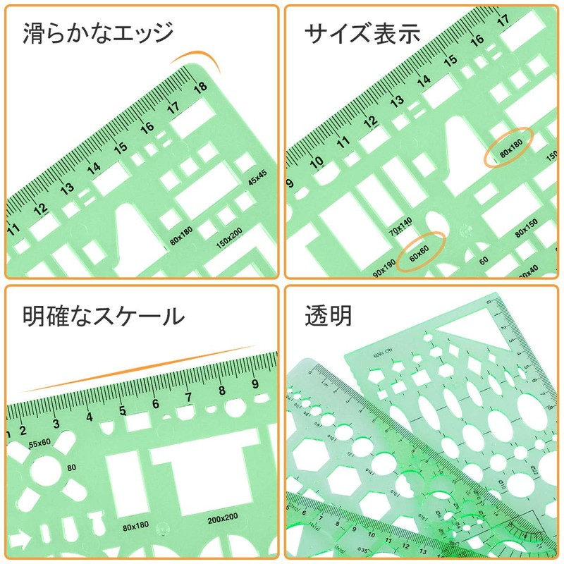 UCEC Ruler Template Architect Drafting Ruler Set Design Furniture Water