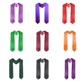 Plain Graduation Stole Colorful Stole for Kid Length 50",Rich in ColorSize: 50", Color: Red