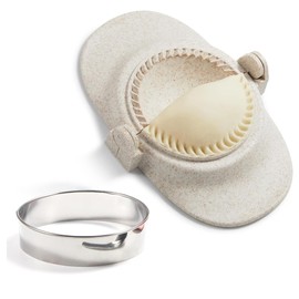 LMFEG Dumpling Maker Set with Dough Cutter and Empanada Press Mold - Effortlessly Make Perfect Dumplings, Calzones, Pierogi, Chinese Turnovers (3")