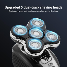 Pinkind Replacement Blades Compatible with Remington Balder Pro Head Shaver Model XR7000, 5 Dual Track Heads for Remington Shaver, Precision Electric Shaving for Bald Men,1 Pack