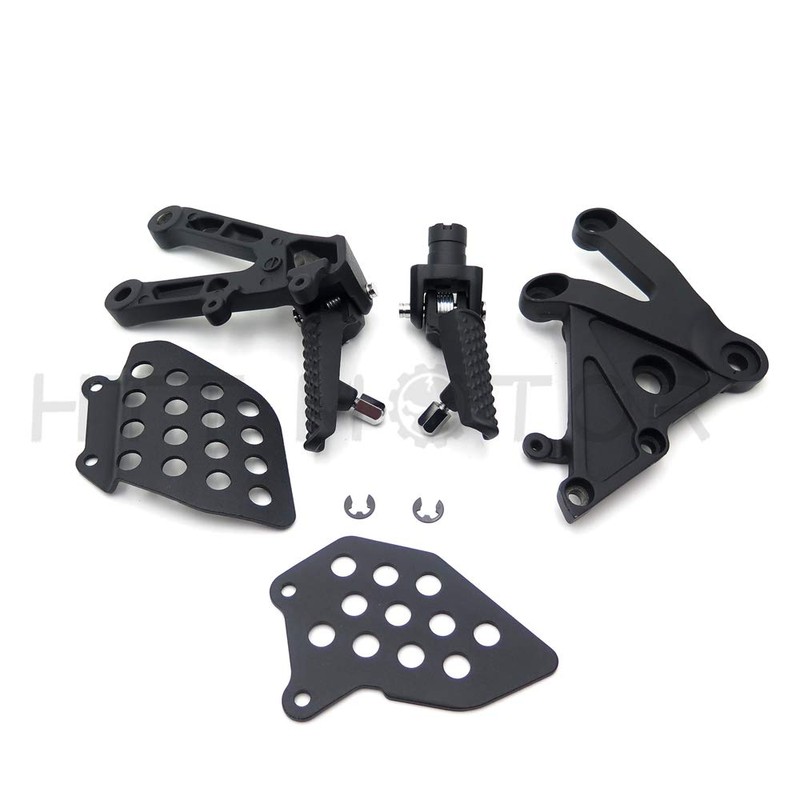 Black Front Rider Foot Pegs Bracket Fit For Honda Cbr600Rr