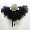 Saccgt Victorian Ruffled Mesh Fake Collar Shawl Tulle Clown Cosplay