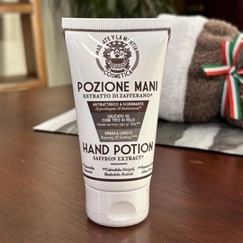 ABBATE Y LA MANTIA: Hand Potion - Repair Cream for Damaged Skin - Antibacterial, Soothing and Protective - With Saffron, Chamomile and Karité - 75 ml - Made in Italy