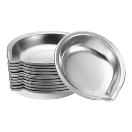 PATIKIL 2" Stainless Steel Paint Pallet, 6Pcs Small Round Makeup Palette Mouth Painting Tray for Mixing Watercolor Artist Craft Art Supply