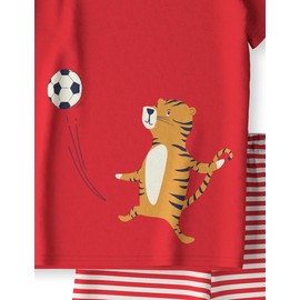 CALIDA Toddlers Children's Short Pyjamas, Made from 100% Soft Organic Cotton, Natural Temperature Regulation, Easy Care, Cherry red