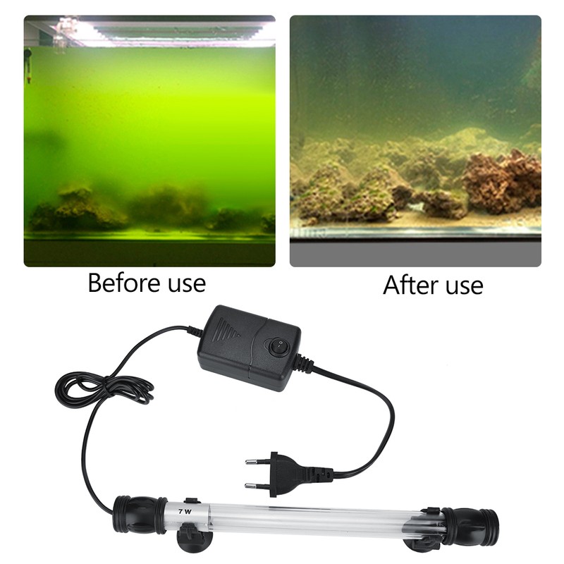 Submersible UV Light Sterilizer Waterproof Clean Green Algae Lamp for