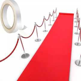 Shappy Red Carpet Runner Runway Rug 55gsm Thickness with 1 Piece Carpet Tape for Chr...