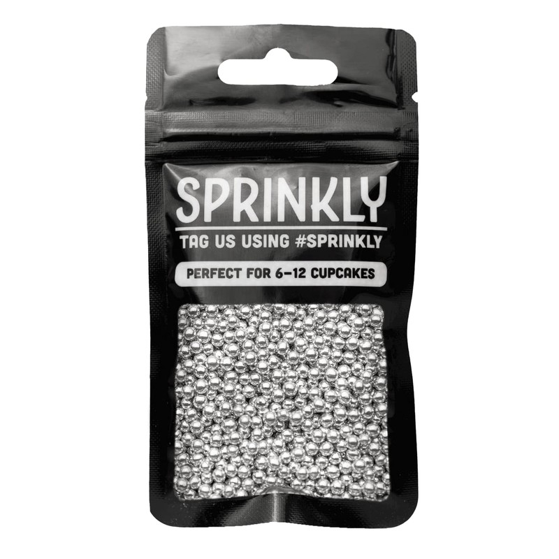 SPRINKLY - Metallic Pearls - Silver - 4mm - 30g