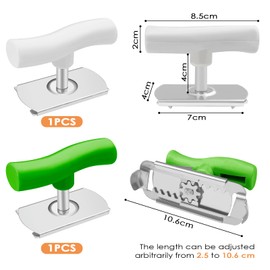 Dunkwckore Pack of 2 Jar Openers for Screw Lid Openers, Can Opener Seniors, Labour-Saving Effortless Arthritis Jar Opener, Lid Opener Screw Jars for Family, Picnic (Green + White)