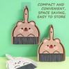 FDGGT 2 Sets Dustpan Broom and 2 Pieces Transparent Hooks,