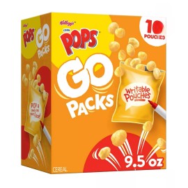 Kellogg's 🔵 New Kelloggs POPS Corn Cereal GO Packs 10 Pouches Snack Bags 12oz