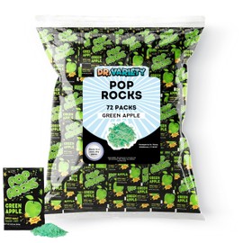 Pop Rocks Green Apple Bulk (0.33oz) - 72 Pack of GreenApple Flavored Poprocks - Retro Crackling Rock Candy - By Dr. Variety