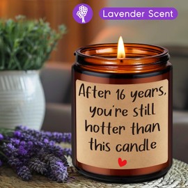 Fairy's Gift 16 Year Anniversary Candle Gifts for Him Her, Husband Wife BF Girifriend, Funny 16th Anniversary Wedding Gifts for Couples, 16th Anniv. Wax Presents for Men Women, Happy Sixteenth Anniv.