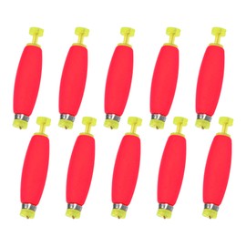M METERXITY 10-Pack Fishing Bobbers Floats, 53mm EVA Foam Weighted Bobbers for Crappie/Bluegill/Trout Bass/Catfish, Clip-on Floats Slip Corks Floaters Strong Buoys [Red]