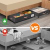 Under Bed Storage with Wheels,2-Pack Under Bed Storage Containers with