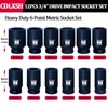 CDLXSH 3/4 Inch Drive Impact Socket Set, 12 Pcs Metric