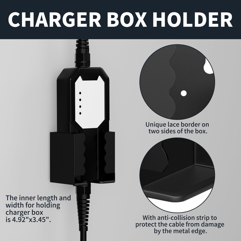 Joinfworld EV Charger Holder Wall Mount Kit EV Charger Holster