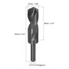 sourcing map 27mm Reduced Shank HSS 9341 Black Oxidised Drill