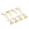 30pcs Gold Binder Clips Flower Shape Pentagonal Heart Shape Electroplating