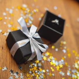 Brother Genuine TZe-R234 Ribbon Tape, Gold On White, 12mm x 4m