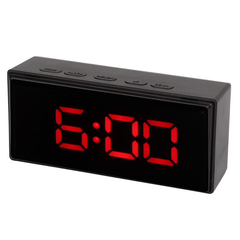 QANYEGN Digital Alarm Clock, Large Mirrored LED Clock, Large Display