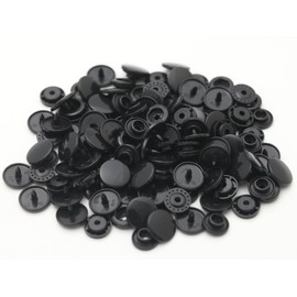 紗や工房 プラスチックスナップボタン T-5 30組 12mm 黒 ハンドプライヤー 手芸材料 プラスチック製 ボタン 取り付け方 かわいい