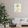 Stupell Industries Tropical Flamingo Christmas Nautical Palm Tree, Design by
