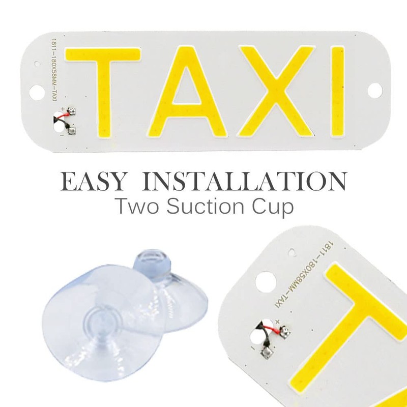 NSKANQI 1pcs Taxi LED Sign Decor, LED Light Sign Logo,