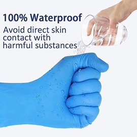 Disposable Nitrile Gloves, Medium size Latex-Free, Powder-Free, Blue Texture, Disposable Gloves (M, Blue)