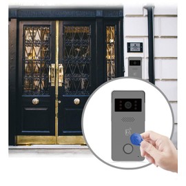 MENGQI-CONTROL LCD Touch Screen Video Intercom Kit Outdoor Camera Monitor Phone App Remote Open