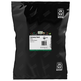 Frontier Co-op Whole Caraway Seed, 1lb Bulk Bag - Warm & Earthy Flavor - Organic Caraway Seeds for Bread, Cooking, Baking & Culinary Dishes, Kosher