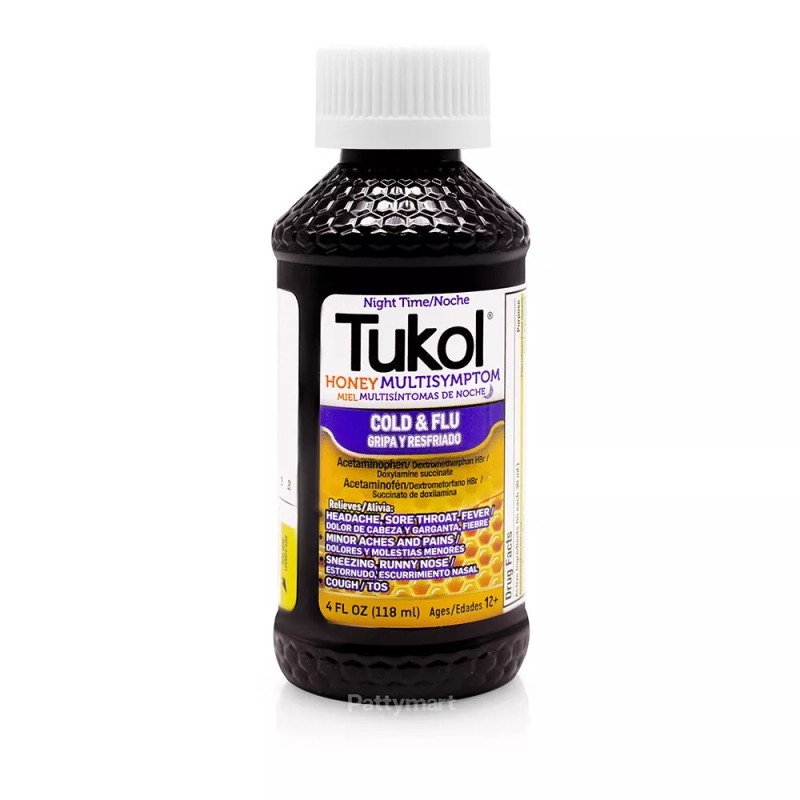 Tukol Night Time Cold & Flu Honey Flavor 4oz