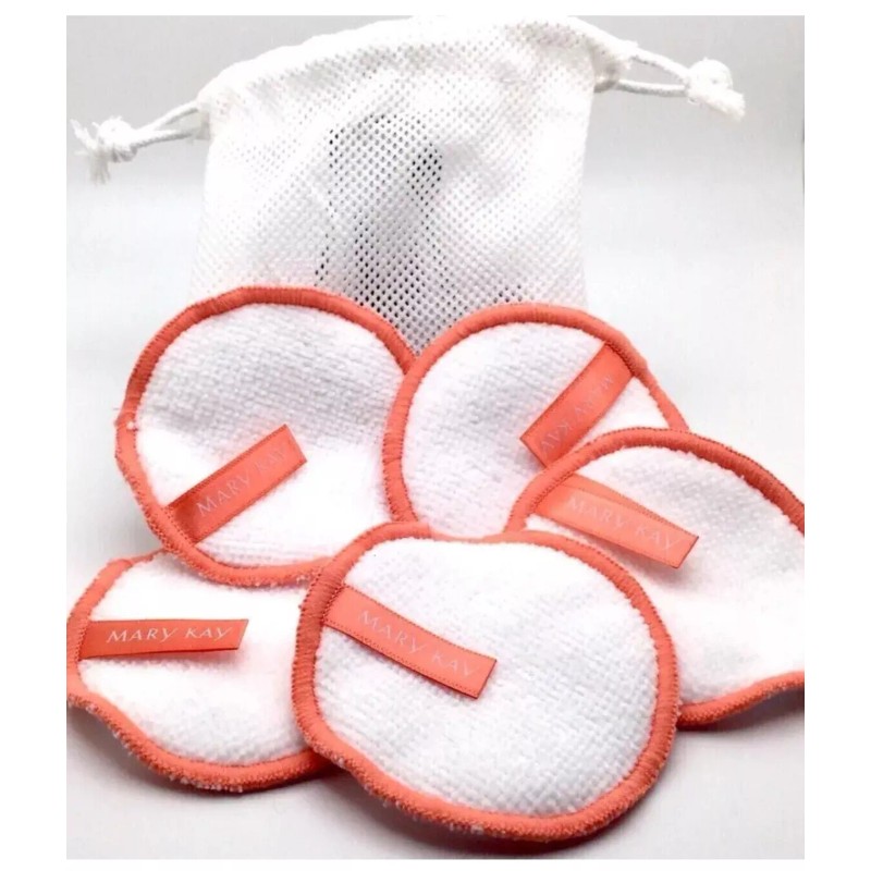 Mary Kay Makeup Remover Round Cotton Cloths (5) w/Mesh Bag