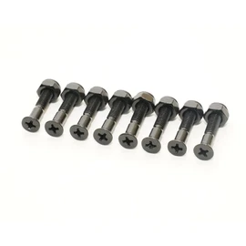 INSTSK8 Skateboard Skateboard Plus Axle Nut Set, 1 Inch Screw Set (Black)