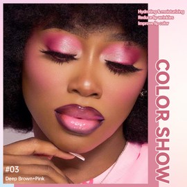 Noerrors 3pcs Lip Combo Sets for Black Women, Lip Liner and Gloss Kit 2 in 1 Dual-End, Nude Brown Lips Liner Combo Pink Ombre Moisturizing Plumping Gradual Lips Makeup Set A