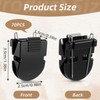 xozeooeu 70 Pcs Cubicle Clips for Fabric Walls, Black Plastic