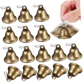 iplusmile 20 Pcs Vintage Metal Bells Rustic Bells for Crafts Christmas Decor Wind Chime Accessories Weather Resistant with Loop for Unique Presents and DIY Projects